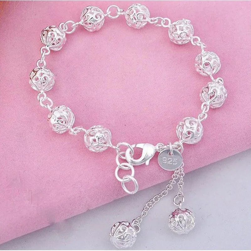 Wholesale Fashion Charm Beaded Hollow Out Ball Bracelet for Women Girls Jewelry Gift