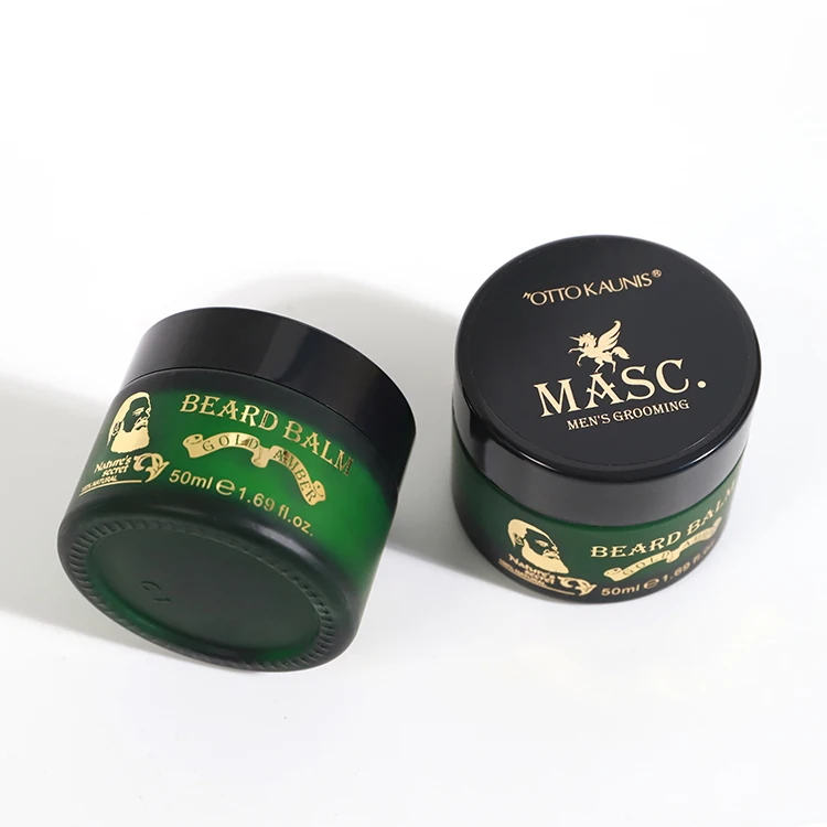 Vegan Strengthen Soften Beard Wax Mustaches Men Beard Balm OEM Organic Beard Growth Balm With Shea Butter