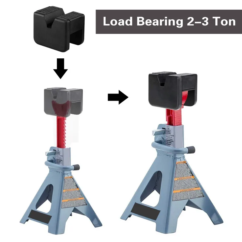 Universal Jack Stand Pad Adapter, Rubber Slotted Frame Rail Pinch welds Protector