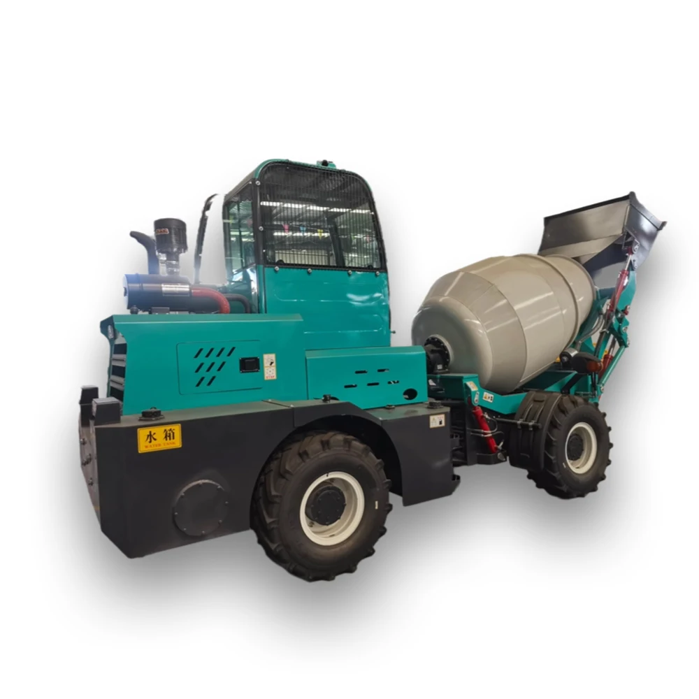 Mobile Small Self Loading Concrete Mixer 1.5m3 Capacity Mixer Truck