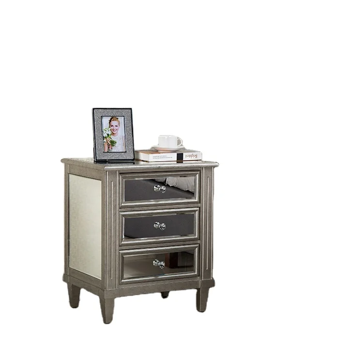 
Classic bedroom furniture bedside table lamp nightstand mirror 