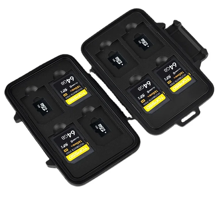 Portable SD Card Video Box Storage Holder Memory Card Case Protector Aluminum case 16 slots for SD/ SDHC/ SDXC/ Micro SD