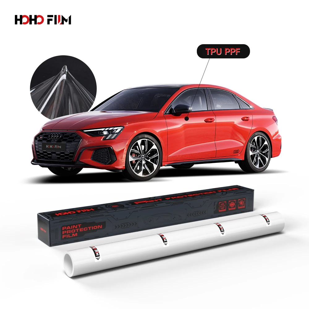 HOHOFILM 190Microns Thickness Gloss Clear Paint Protection Film 1.52X15M Roll TPU PPF Films Paint Protective Film For Car Body