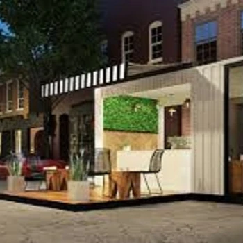 Customized prefabricated shipping container coffee shop design