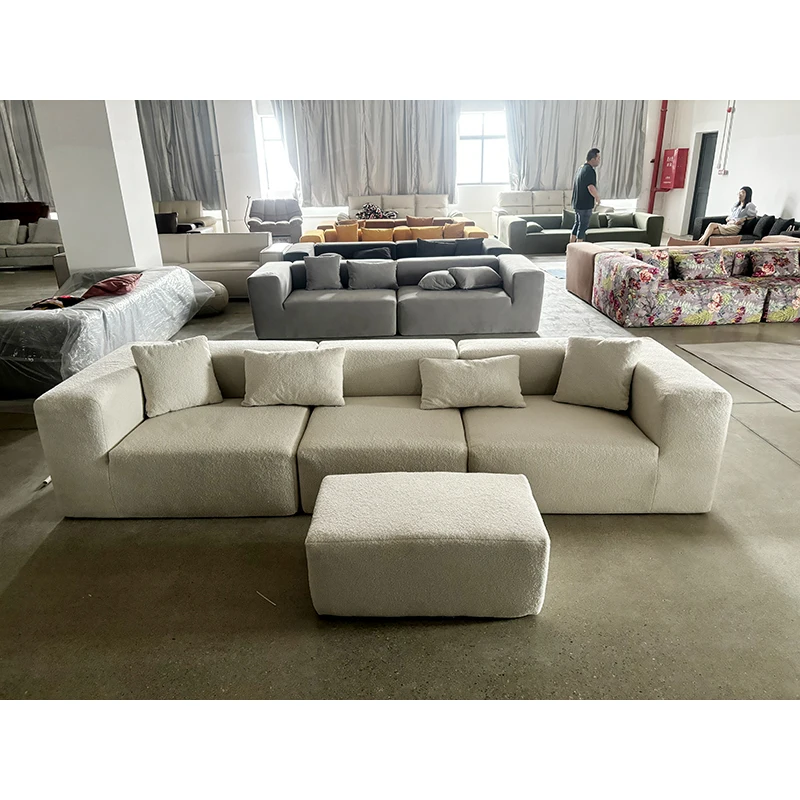 2025 Italian New Design Modern  Sectional Set Modern Leather Furniture Living Room Sofas Compression Sofa