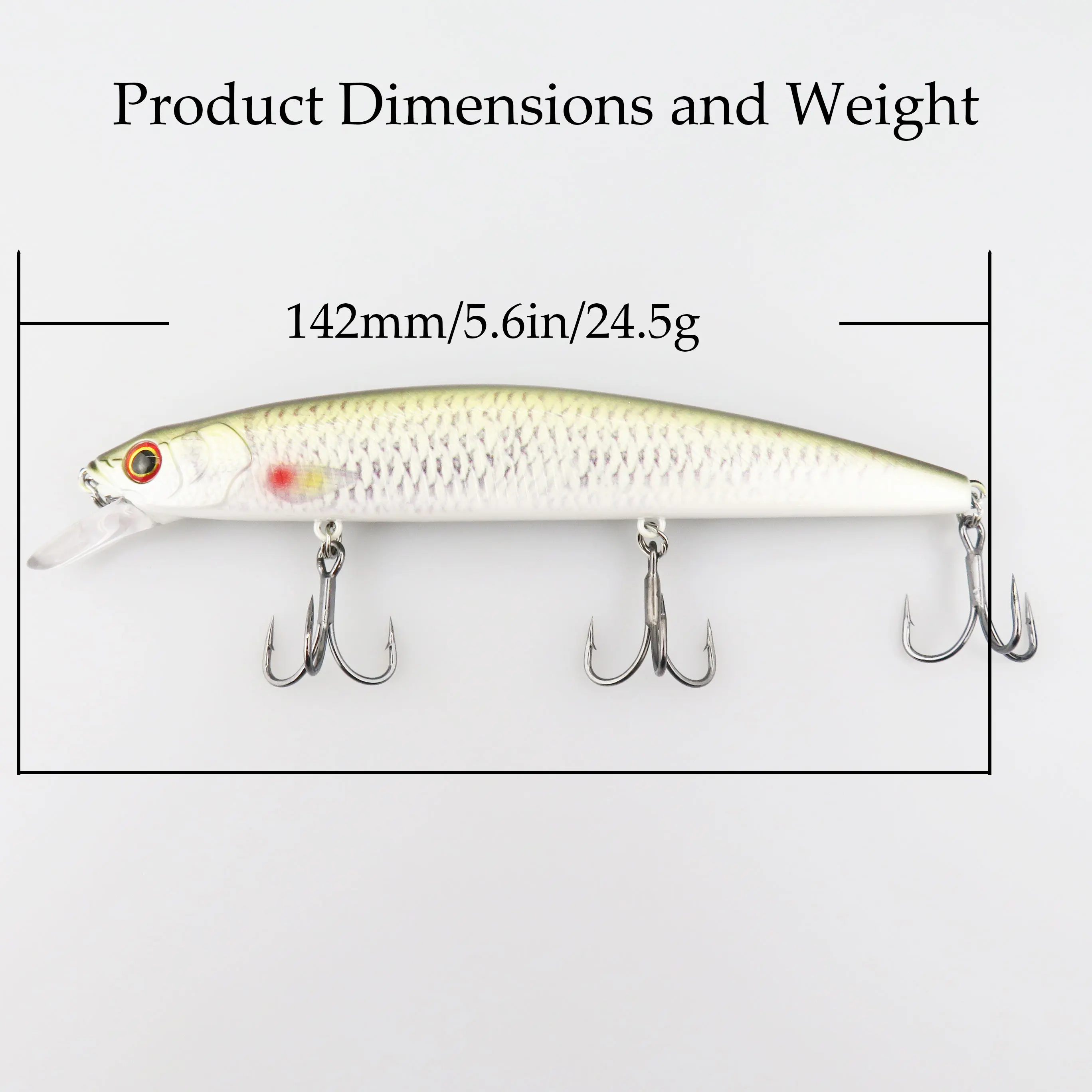 New super real yellow minnow 142mm/24.2g minnow trap hard bait fishing sinking deep minnow fishing lures