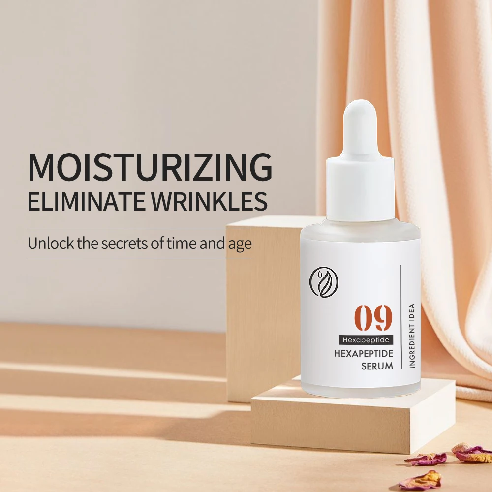Private Label Hexapeptide Serum Lifting Firming Anti-aging Skin Lotion Organic Vegan Face Serum