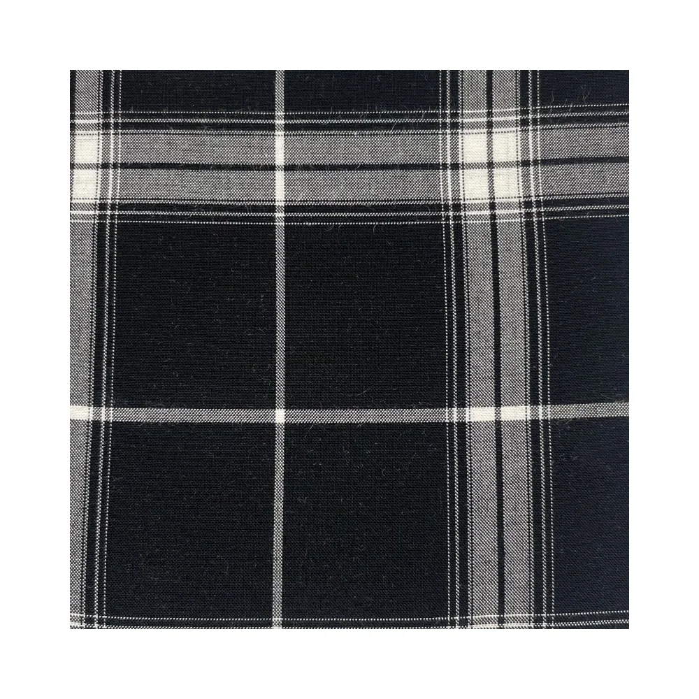 2024 Factory wholesale Anti-static Abrasion-Resistant Anti-pill  high quality Yarn-dyed checks pure rayon fabric for men shirts