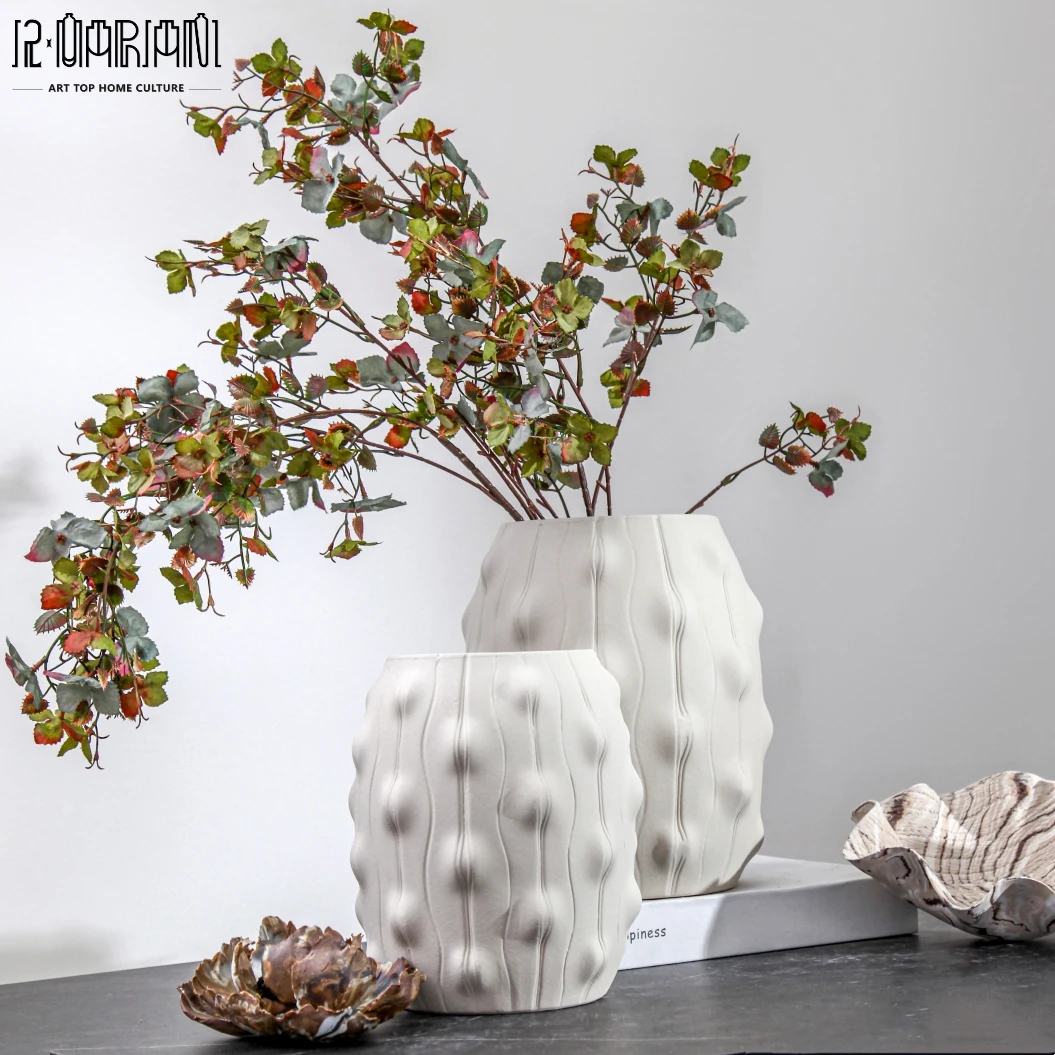 ChaoZhou Wholesale Minimalism Decoration Nordic Beautiful Ceramic Round Vases For Interior Living Room