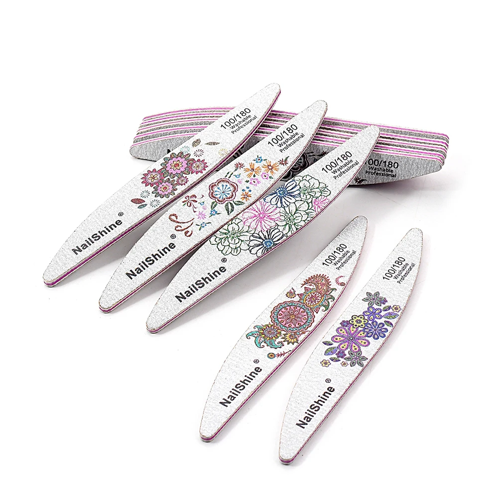 Профессиональная Цветочная пилка для ногтей в форме ивы специальный дизайн пластиковая стеклянная губка наждачная бумага красоты