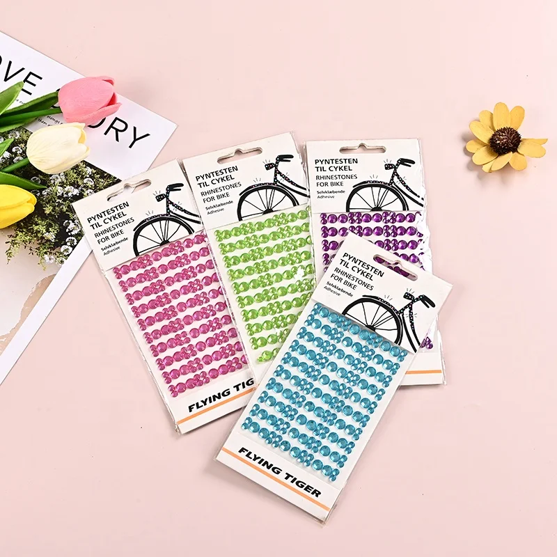 Custom High quality Diamond Sticker Earrings 3D Gems Girls Self-Adhesive Glitter Craft Crystal Stickers