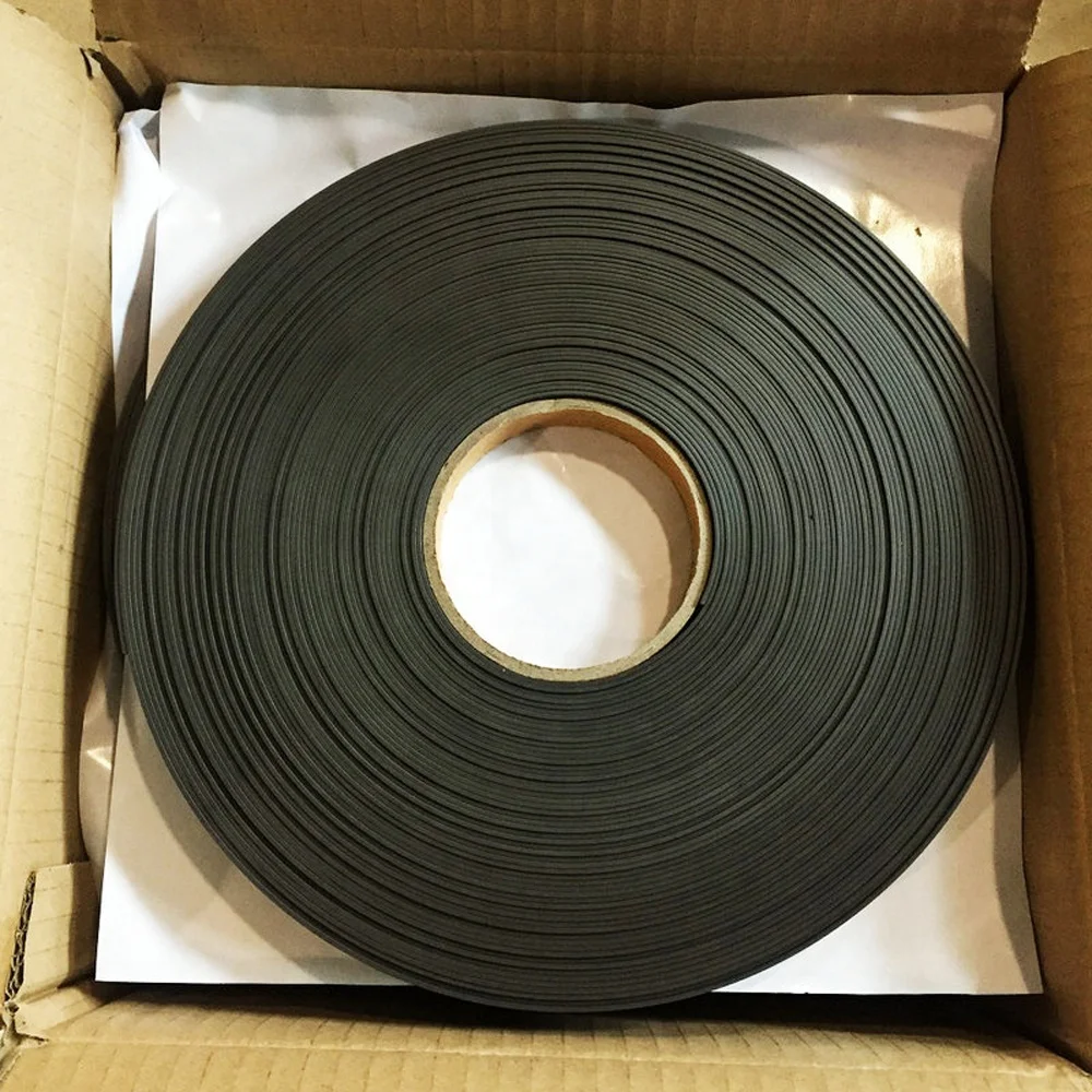 strong permanent magnetic bendable flexible rubber material roll tape strip cabinet fridge screen door refrigerator magnet