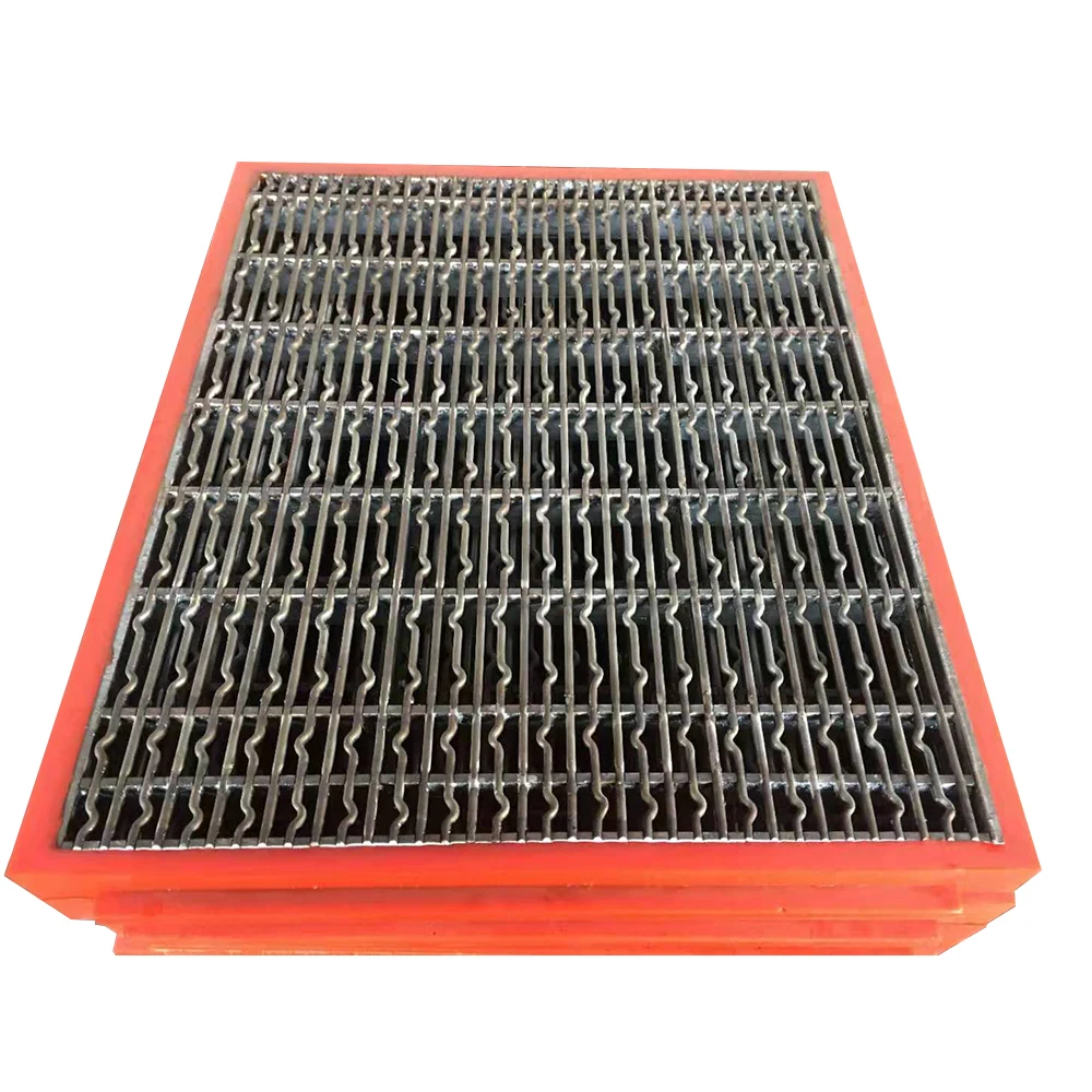 Poly urethane PU  rimmed perforated crusher metal plate sieve stainless steel perforated sieve plate