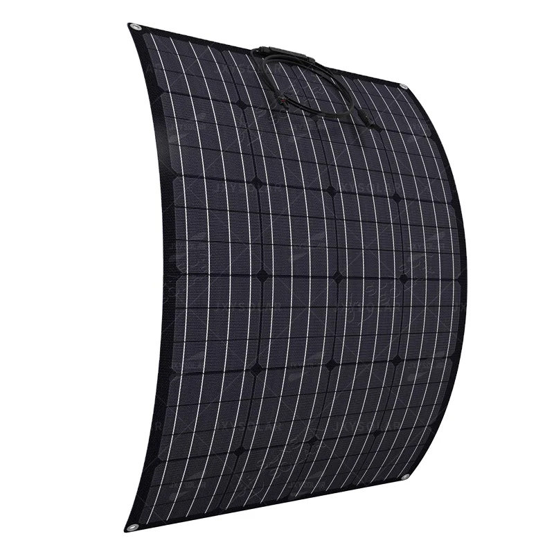 SUNSUN High efficiency ALL BLACK 110W 18V ETFE solar module monocrystalline cell semi flexible pv solar panel