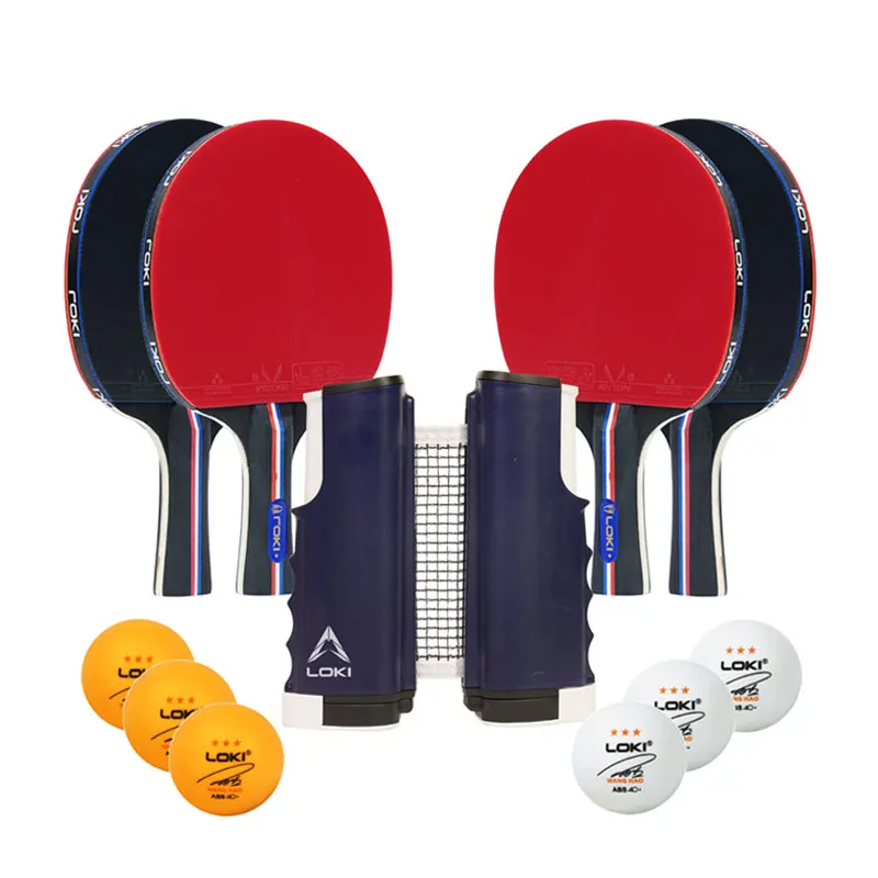 Loki KX1 Table Tennis Racket Set Hot Sale Daily Training Customizable Carbon Blade ITTF Rubber Table Tennis Set