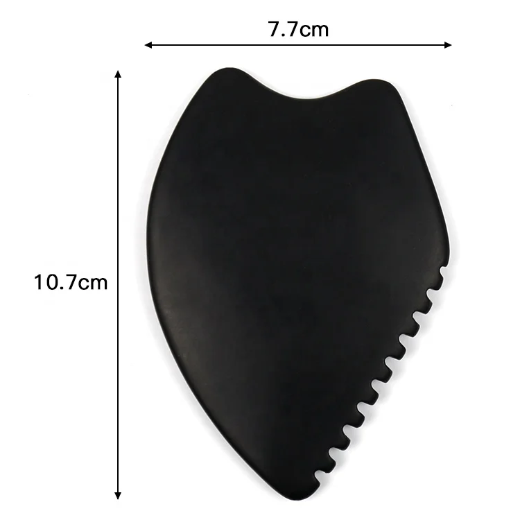 Black Obsidian Gua Sha Stone Custom Logo Various Guasha Scraping Tool Face Rituals Jade Gua Sha Comb Massage