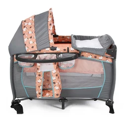 Манеж со стальной рамой для детей от 0 до 3 лет, детская дорожная кроватка с сеткой для кровати, детские кроватки
