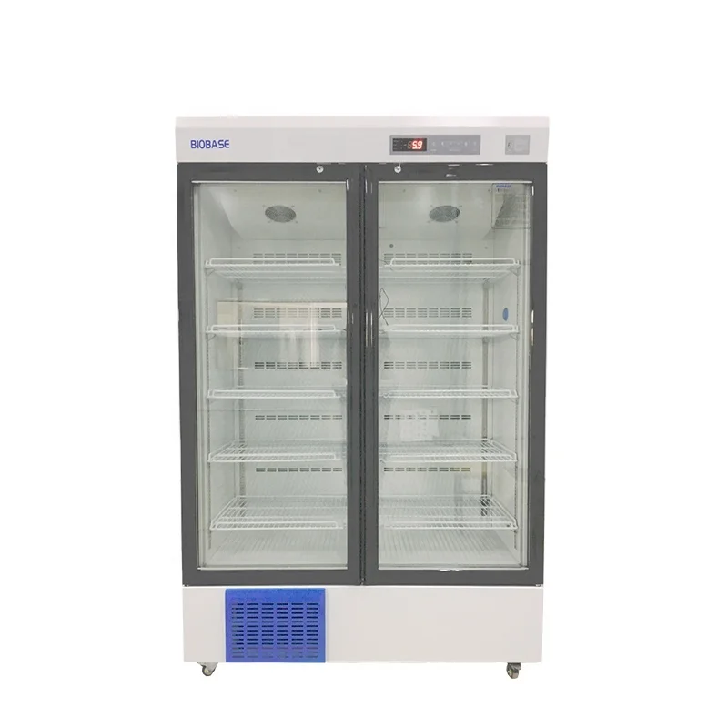 
 BIOBASE BPR-5V1000 большая емкость, лабораторный холодильник с двойной стеклянной дверью  