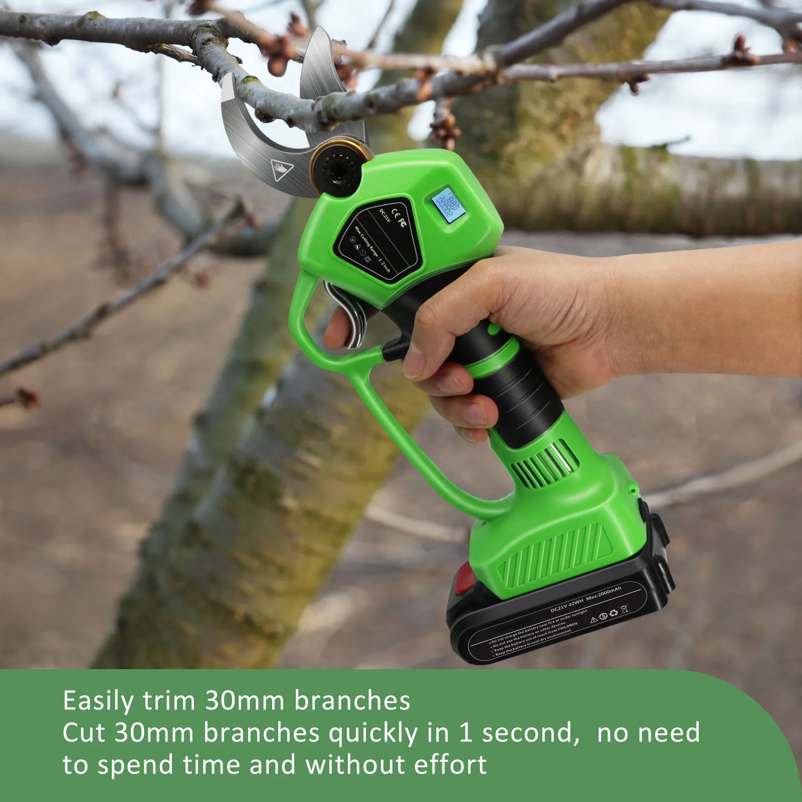 pruners gardening 30mm 21V pole pruning electric tree pruner