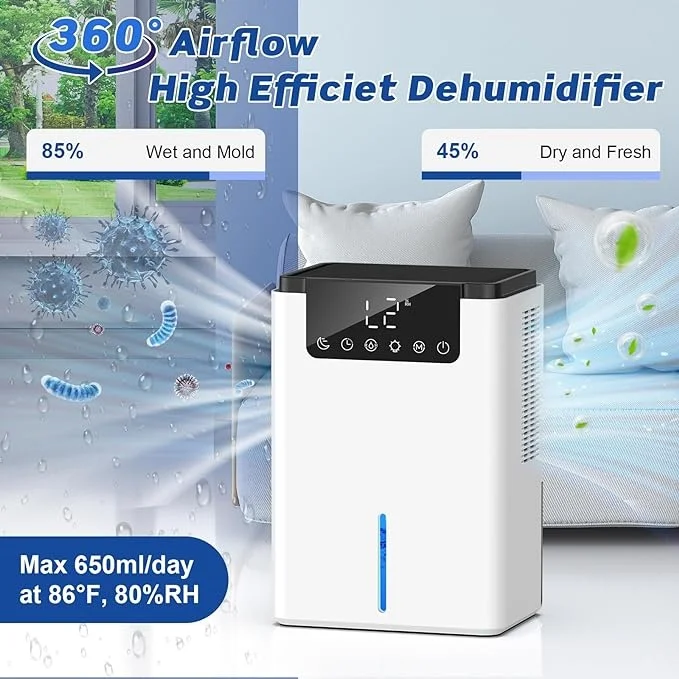 OEM 700ml/24H High Efficiency Air Dryer Dehumidifier Low Noise 2L Home Dehumidifier