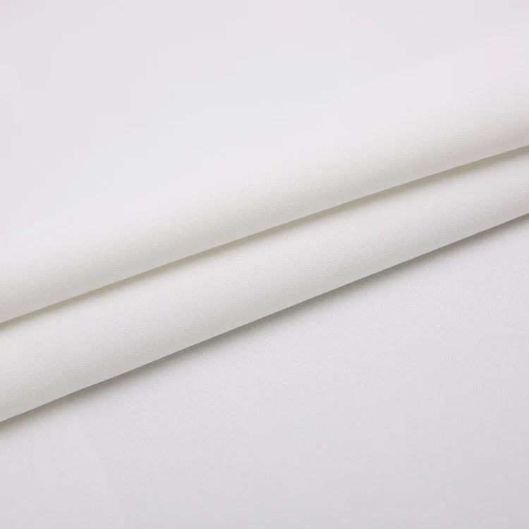 Newest design 100 polyester plain dyed wool lace white Arab robe fabric