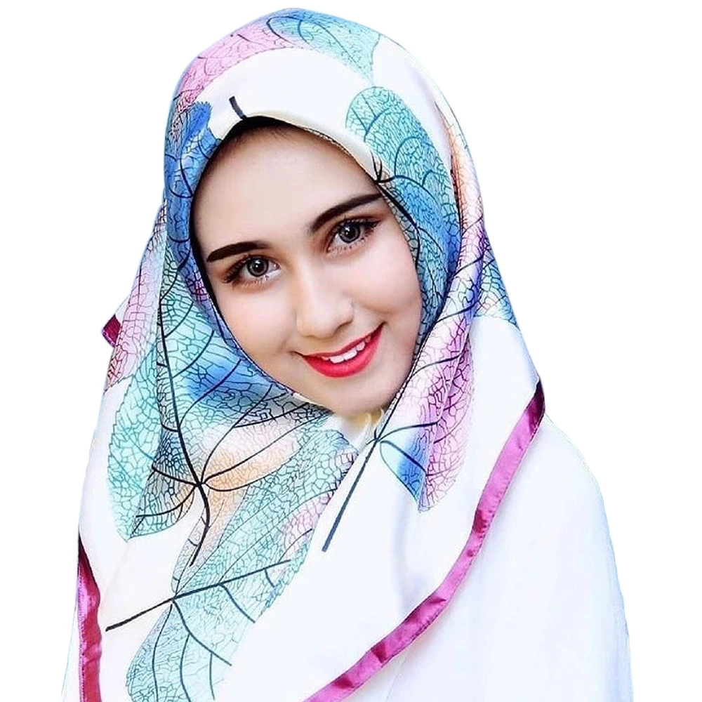 Wholesale Flower Jersey Khimar Rhinestones Muslim Women Hijab With Stones