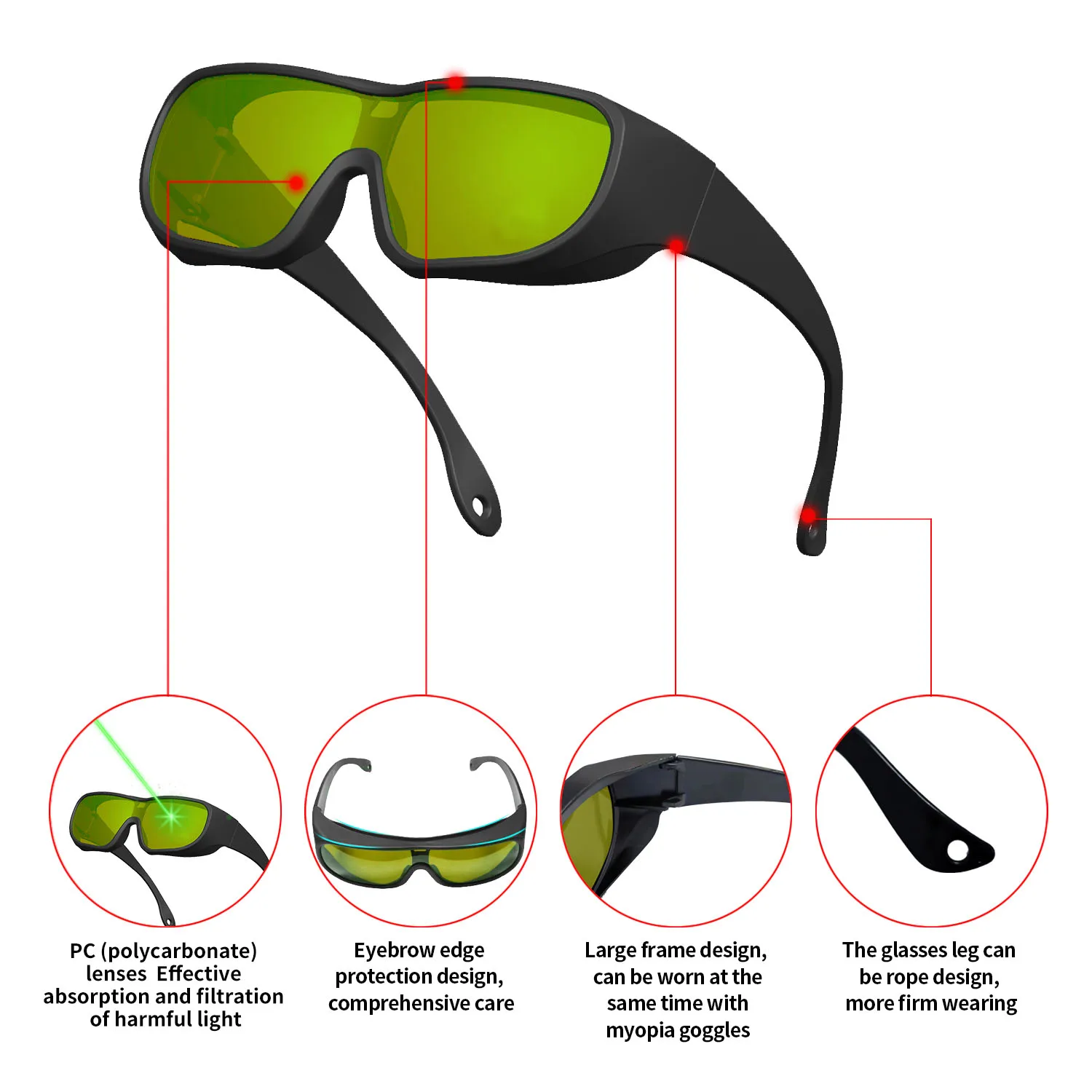 200nm-2000Nm Ipl Lasershair Removal Glassed Welding Your Choice Laser Safety Glasses
