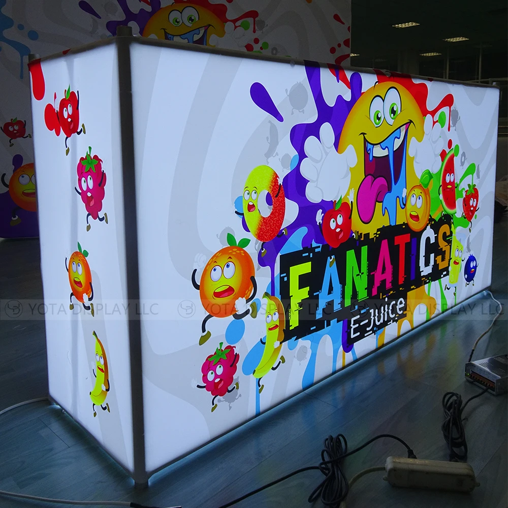 10x10 Custom Aluminum Portable Tool Free Trade Show Modular Backlit Wall Led Light Box Backdrop