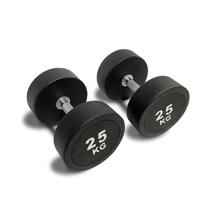 Commercial mancuernas hanteln PU dumbbell urethane round head free weights fitness equipment home gym dumbbells kg lbs