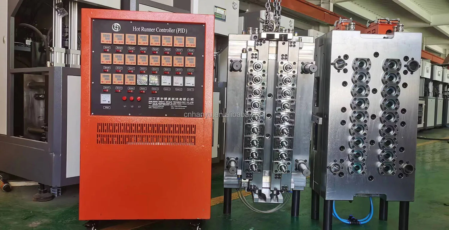 16 cavity injection PET plastic bottle preform/cap mould with hot runner and cold runner system