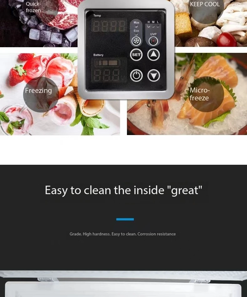 Factory direct sales 100 liters 12V/24V solar DC refrigerator RV Marine refrigerator freezer