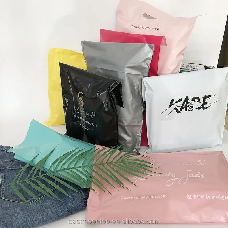 Bangdi Factory Custom Logo Biodegradable Plastic Thickened Pink Mailer Mailing Bags For Clothing