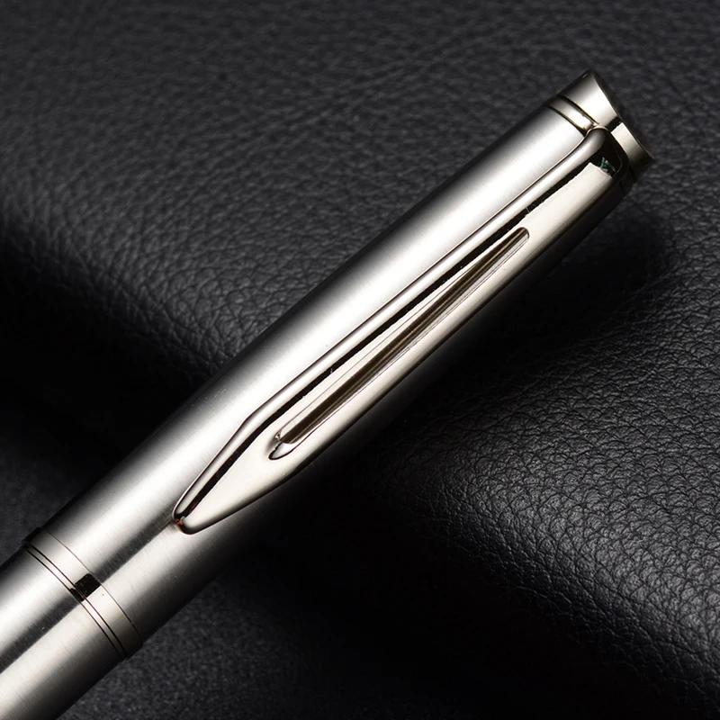 
China pen factory high quality liquidly free ink roller pen custom laser logo classical metal roller pen 