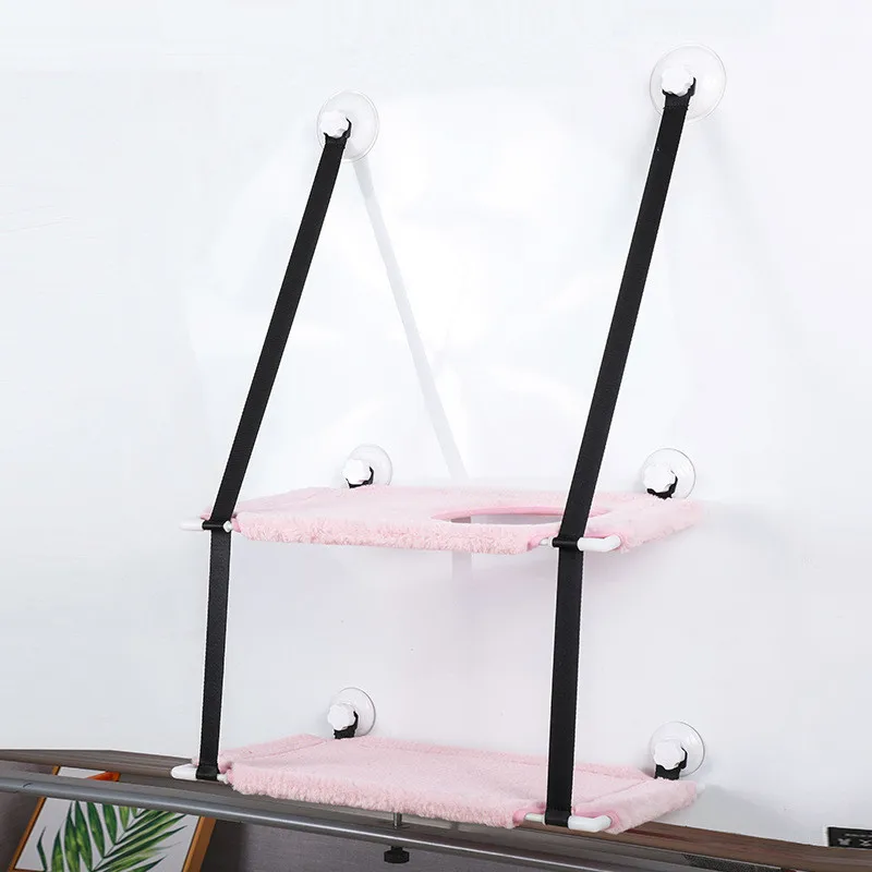 Double Layer Pet Hanging Beds Bearing Cat Sunny Window Seat Mount Pet Cat Hammock Cat Bed Shelf Seat Beds
