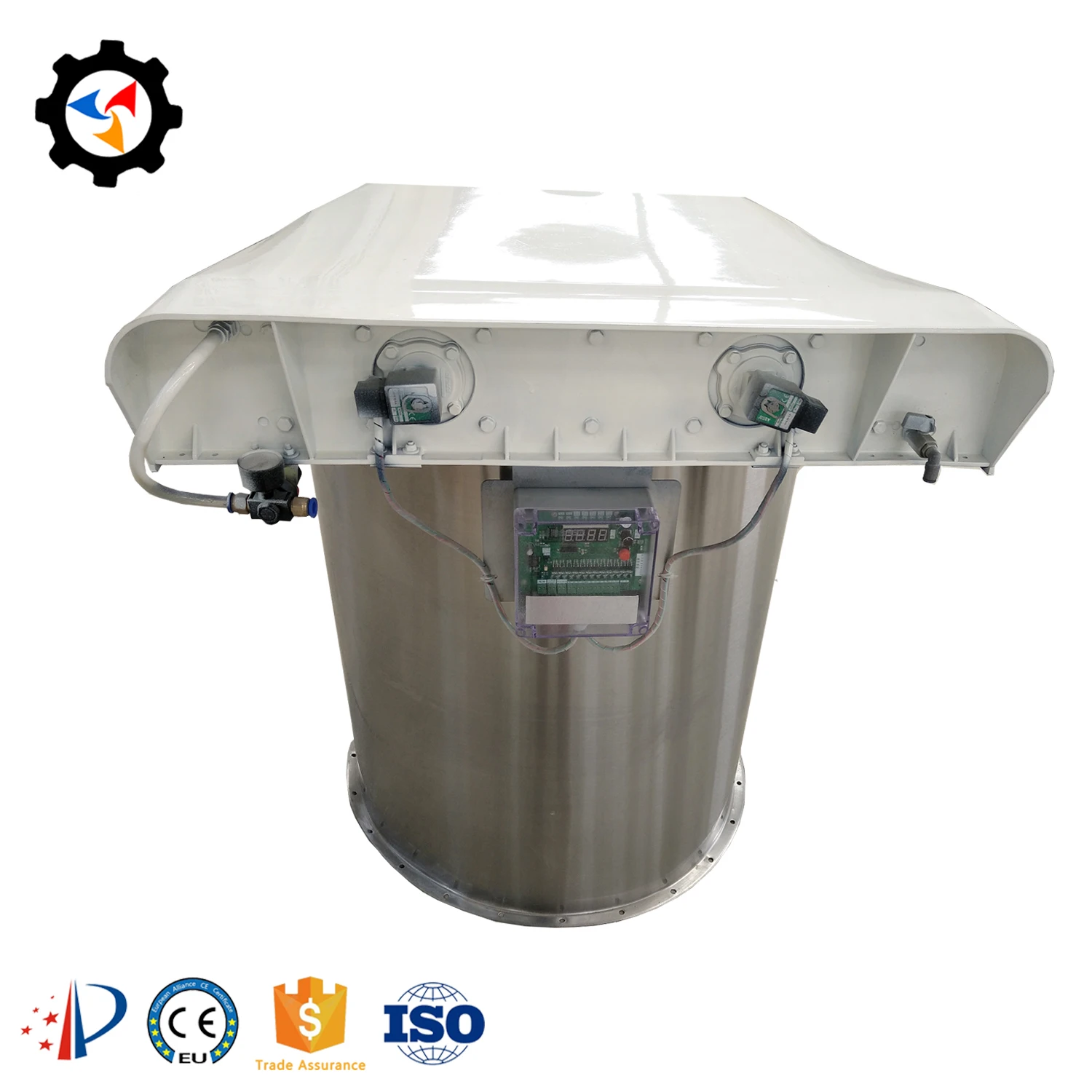 
Vibrating and air-jet portable mini dust collector with dust collecting hopper 