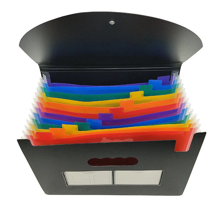 wholesale 24 Pockets Accordion File Folder Organizer portable expanding files folder for office school A4 document Organizers