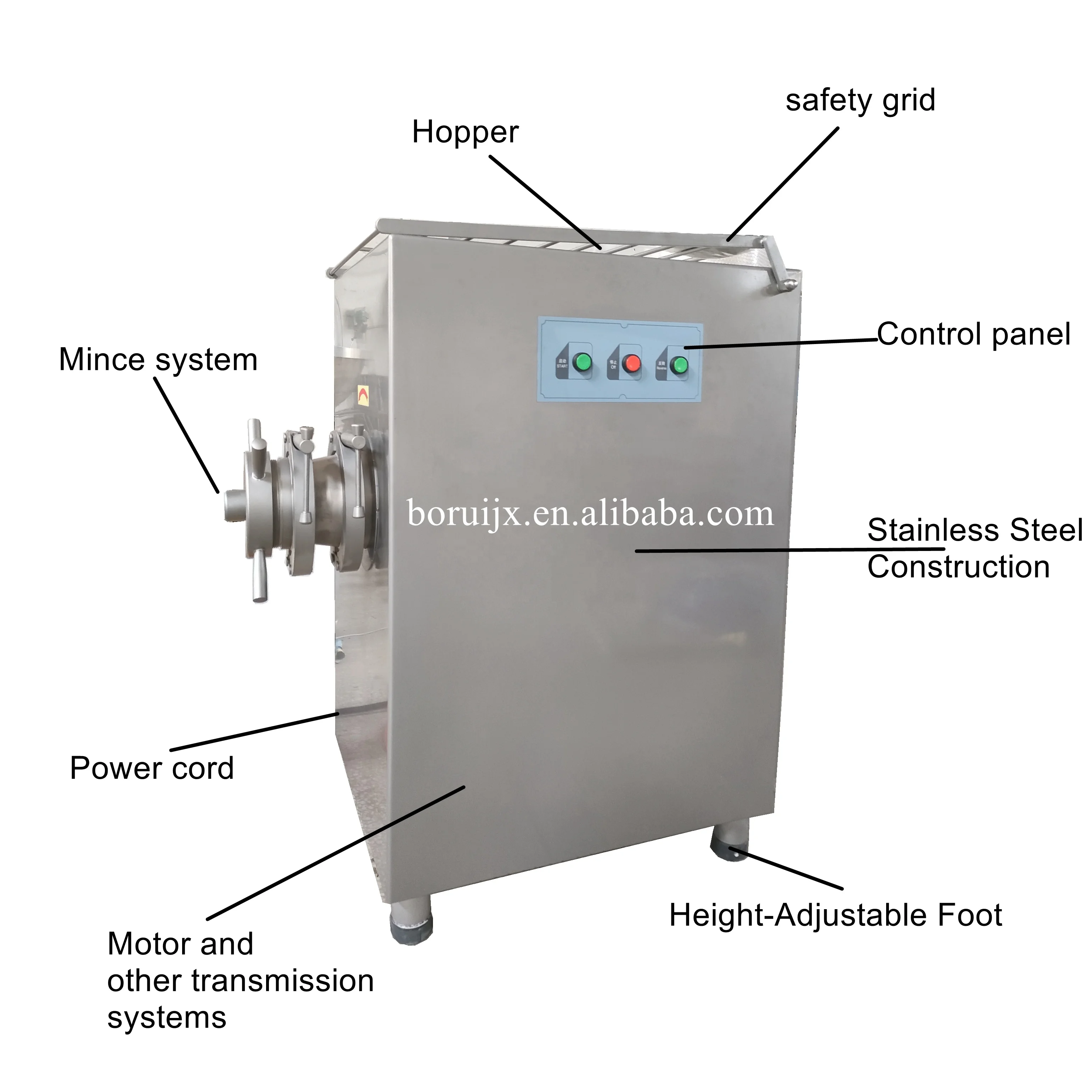  Electric automatic industrial commercial professional mechanic meat mincer frozen grinder Grinding Mincing