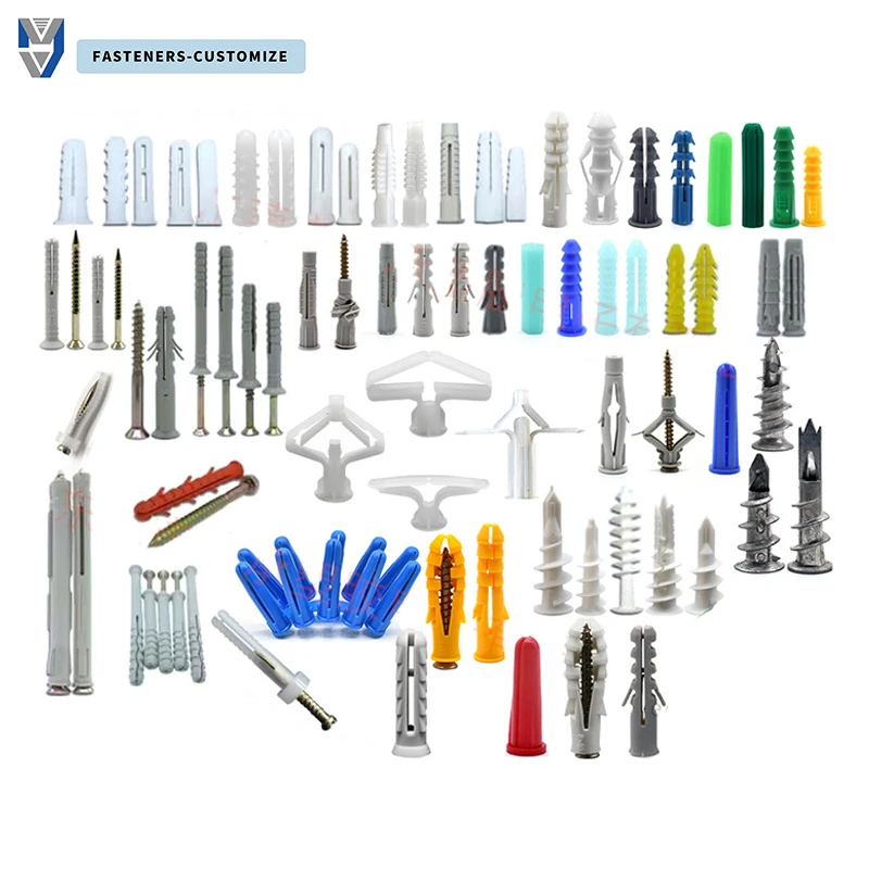 M6 M8 M10 Phillips Steel CSK Head Plaster Plastic Expansion Pipe Anchor Bolt Nylon Hammer Drive Expansion Anchor Screw Tube