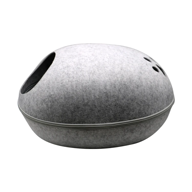 2020 new fashion mobile felt pet cave bed house nest for dog and cat
