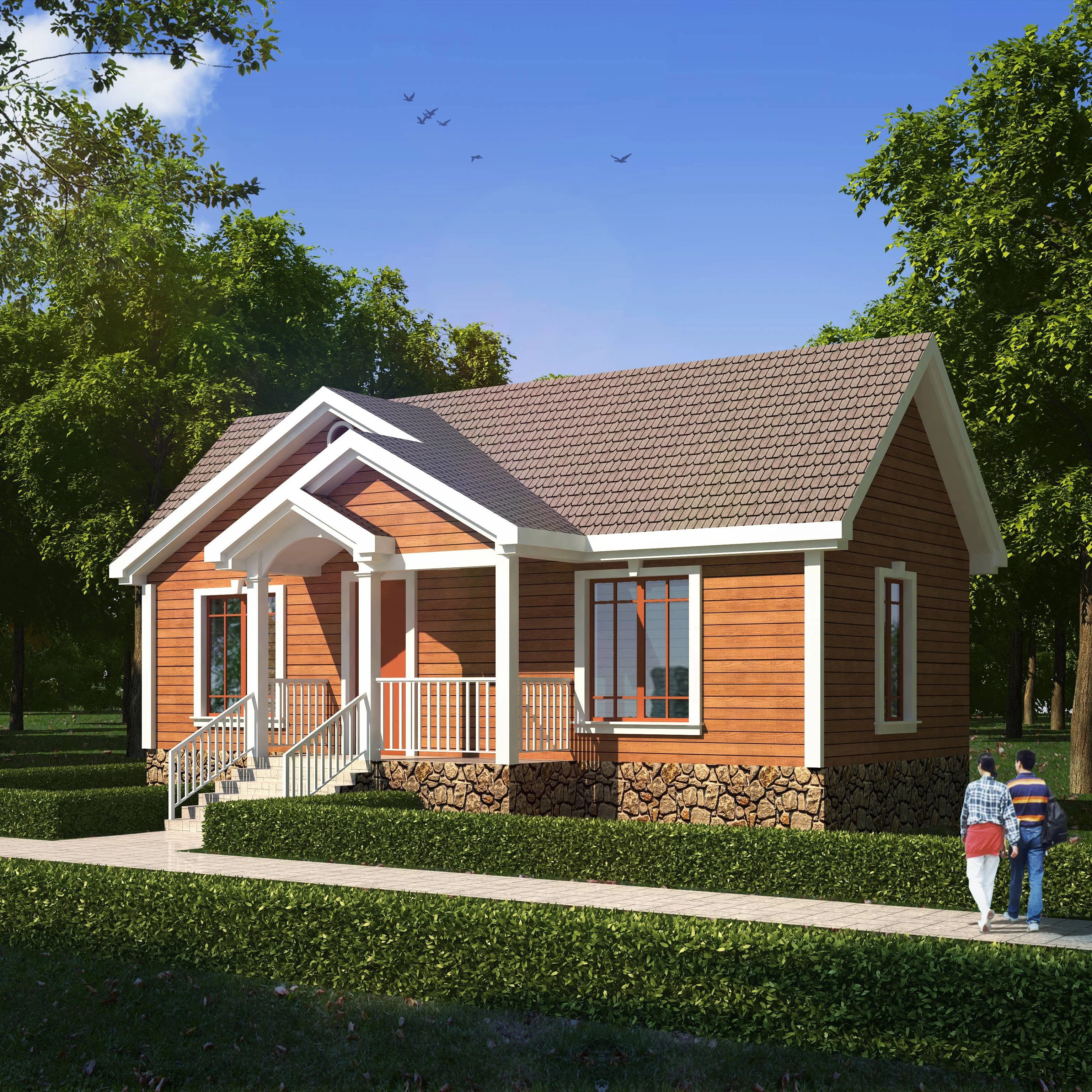 Беззаботный послепродажный традиционный сборный дом из светлого дерева для офиса