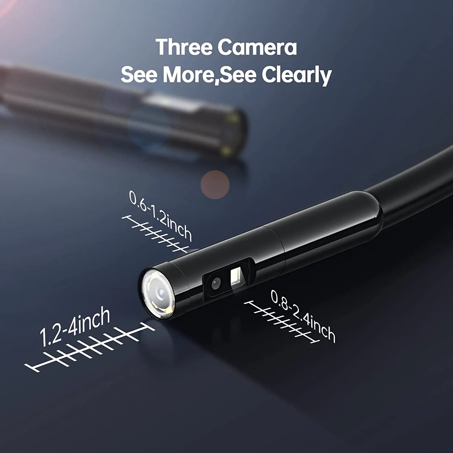 TESLONG New Design Triple Lens Borescope Camera IP67 Waterproof Multi Vehicle Diagnostic Tool Industrial Video Inspection Camera