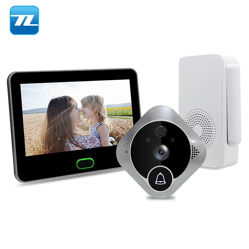 2021 New Style Smart Home 2.4GHz Digital Wireless Video Door Peephole Viewer Camera with 7inch 10000mah camera