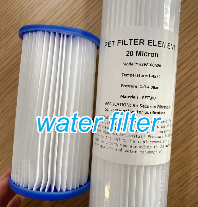 Cold Plunge Manufacturer sediment Water Chiller Filter cartridge 10 inch pleated paper filter cartridge