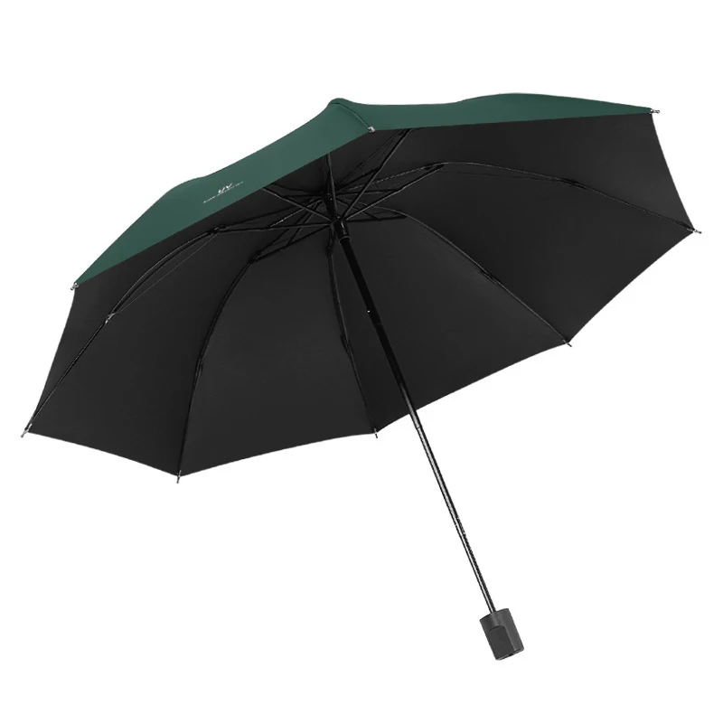 21 Inch 8K Manual Open Three Folding Umbrella Custom Logo Sun shelter Waterproof Outdoor Umbrella for Daily Use