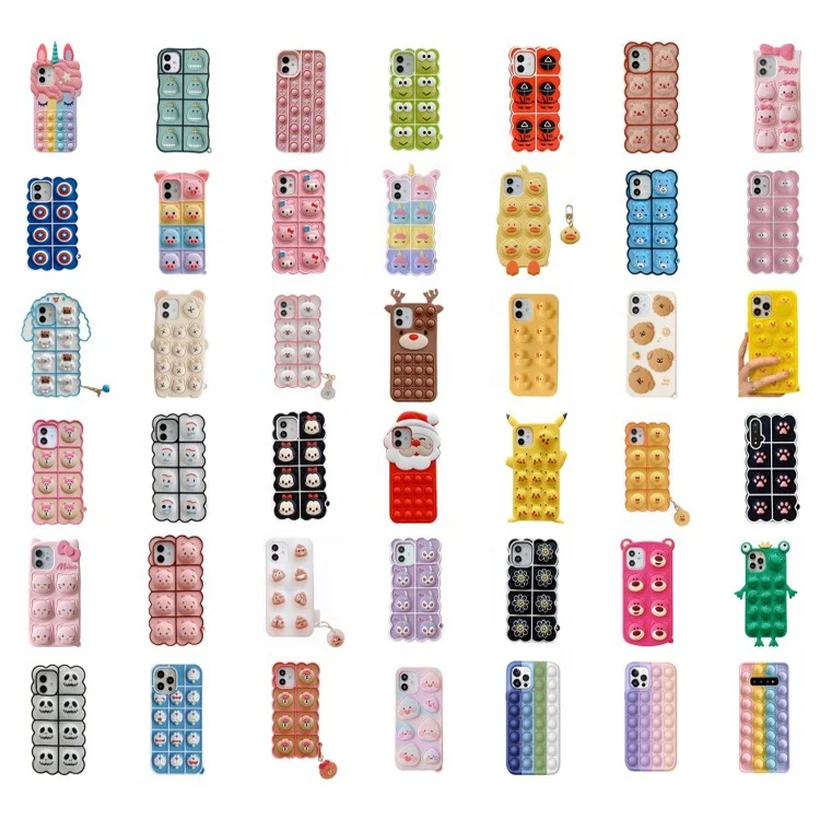 Capa De Funda Celular Designer Silicone 12 13 Pro Max Case Pop Fidget Squid Games Phone Case Mobile Cover For iPhone 11/12/13