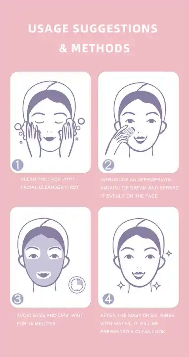Clay Mask Stick Deep Cleanising Organic Mud Eggplant Purifying Whitening Green Tea Face Clay Mask Stick
