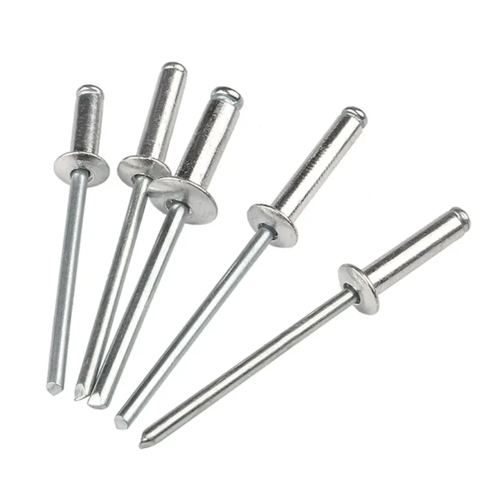 Factory Wholesale Manufacture  DIN7337 Open Type Blind Rivet Aluminum Pop Blind Rivet with Large Flange Rivet