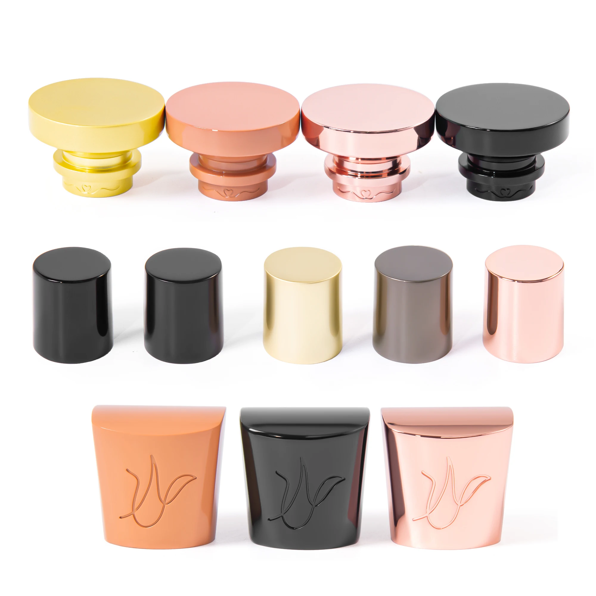 Custom Gold Zamac Zamak Metal Round Factory Price Perfume Bottle Lids Caps For Perfume Fragrance Bottle