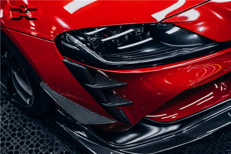 4 PCS Carbon Fiber Front canards Front Bumper vents DP Style For Toyot Supra A90 A91 Mk5