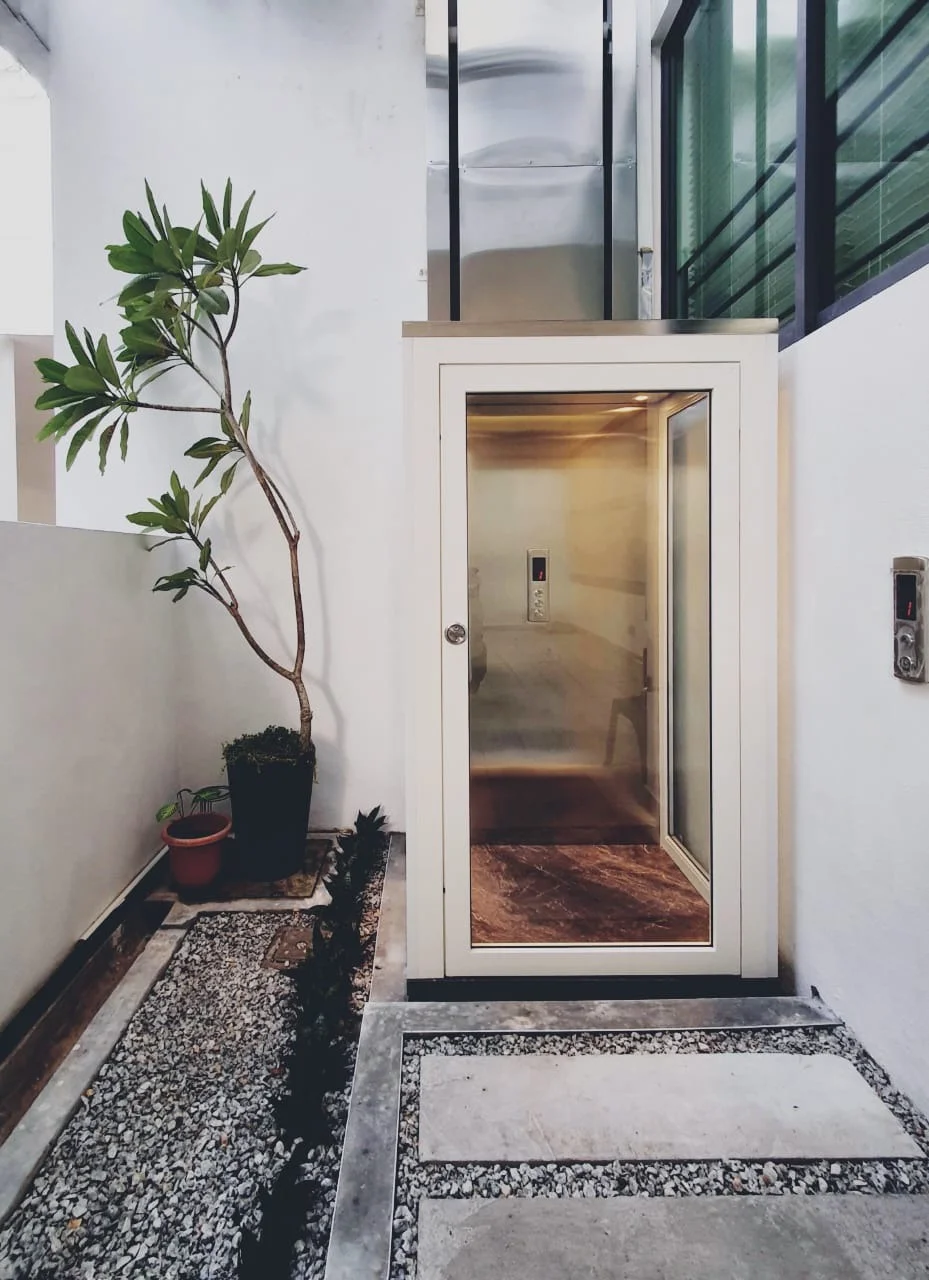 Wemet 300kg capacity hydraulic pumping station home elevator for wheelchair lift